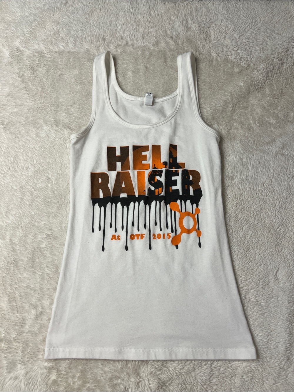 Ladies OrangeTheory Hell Week 2015 white tank small